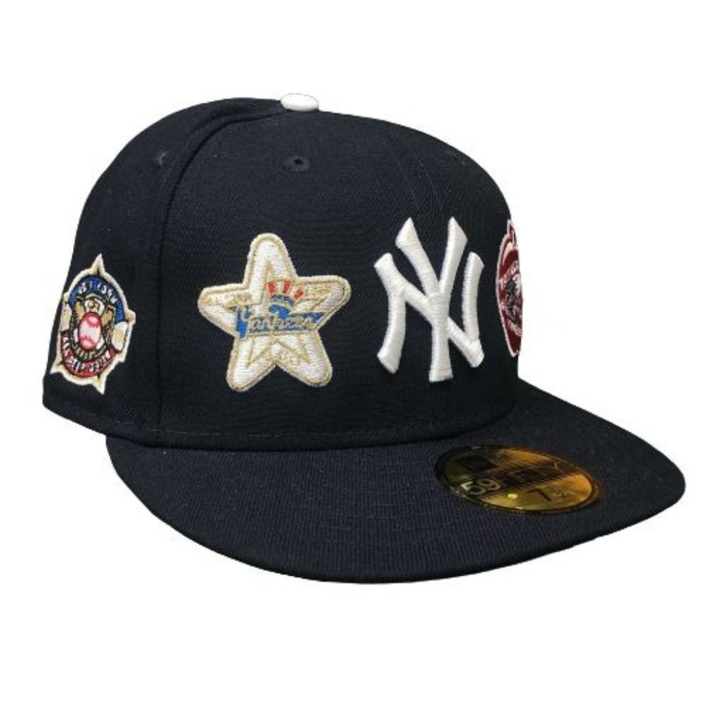 Hatclub Ny Yankees All Star Game History Navy Fitted w/ Green Brim - Size 7 1/2